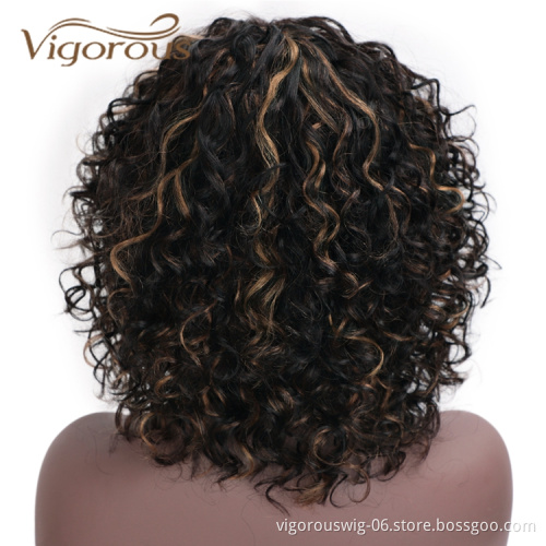 Vigorous Wholesale Cuticle Aligned 100% Free Samples 16 Inch Curly Raw Brazilian Afro Kinky Human Hair Wig